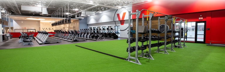 VASA fitness expansive turf area